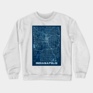 Indianapolis - Indiana Peace City Map Crewneck Sweatshirt